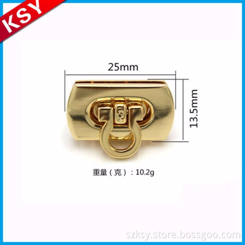 Competitive Price Mass Supply Combination Locks Die Casting Process Flip Metal Turn Lock For Handbag